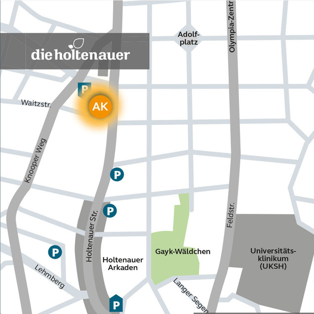 Übersichtsplan Holtenauerstrasse Lichtermeer