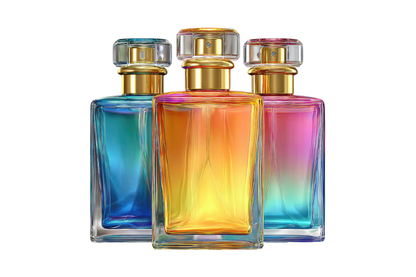 Bild mit drei Parfümflaschen