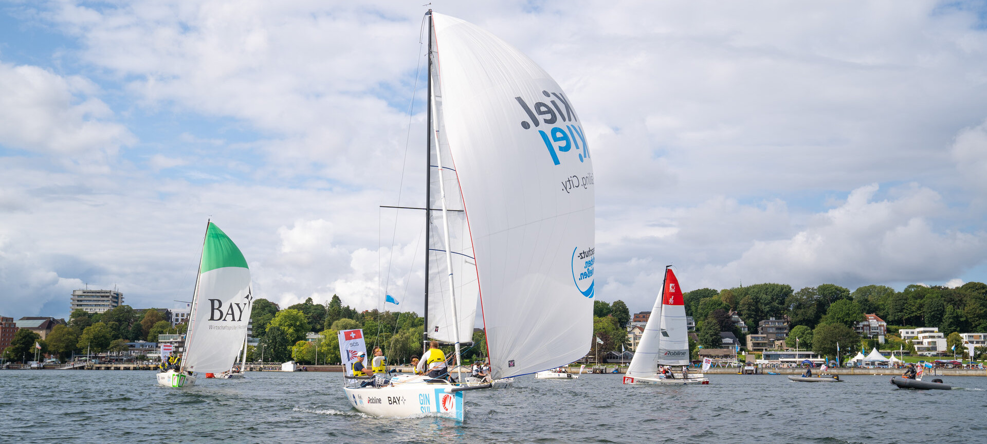 Segelboote bei der Sailing Champions League in Kiel