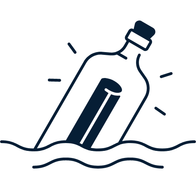 icon: message in a bottle