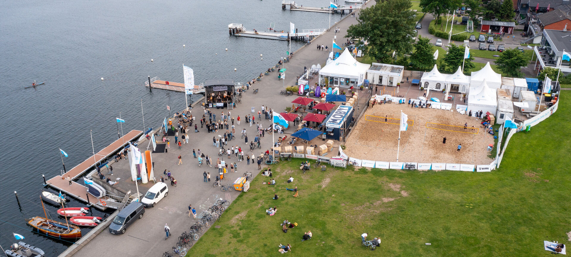 Segelcamp Kiel von oben fotografiert