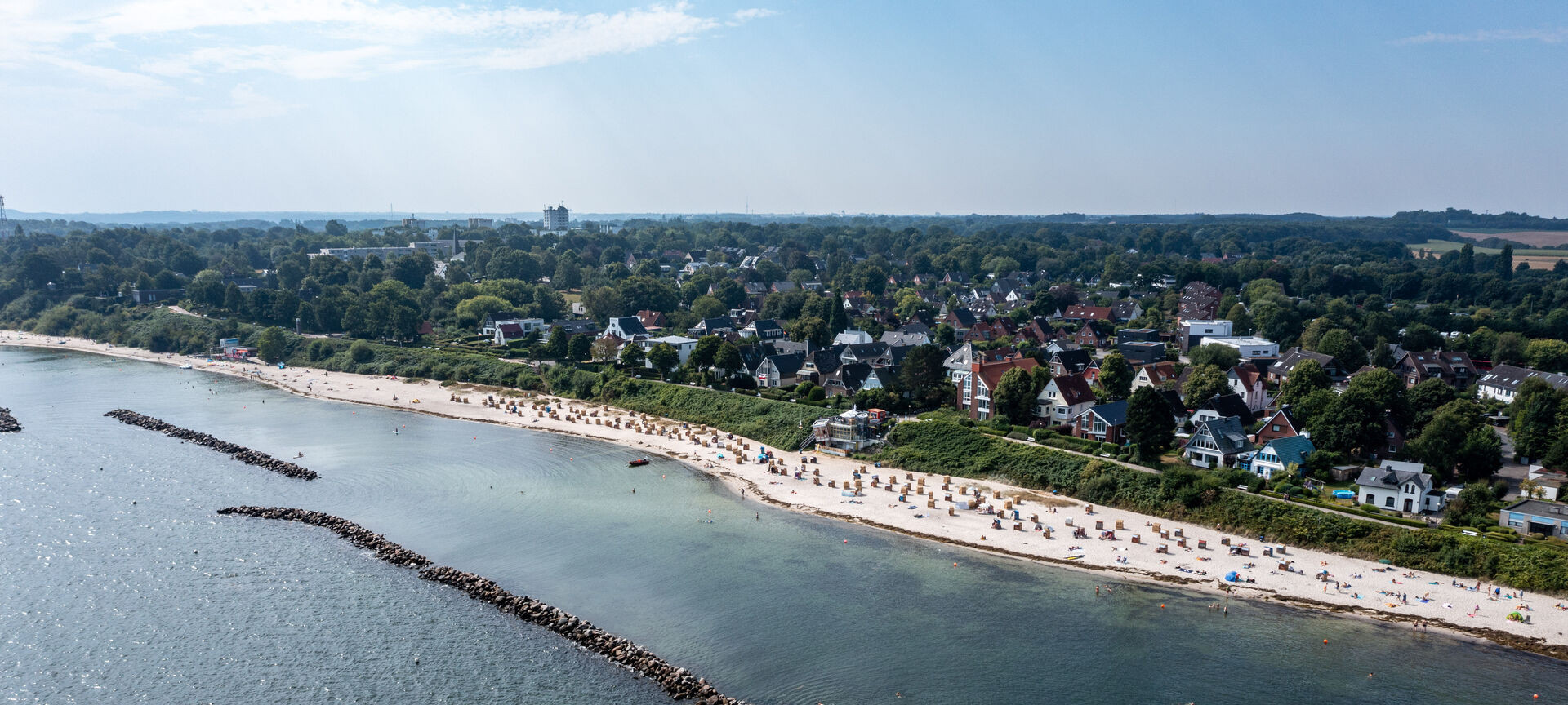 Strand Schilksee von oben