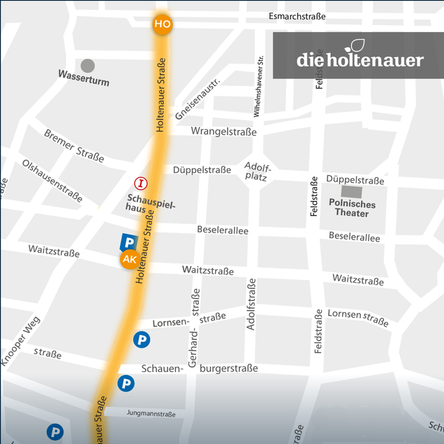 Übersichtsplan Holtenauerstrasse Lichtermeer