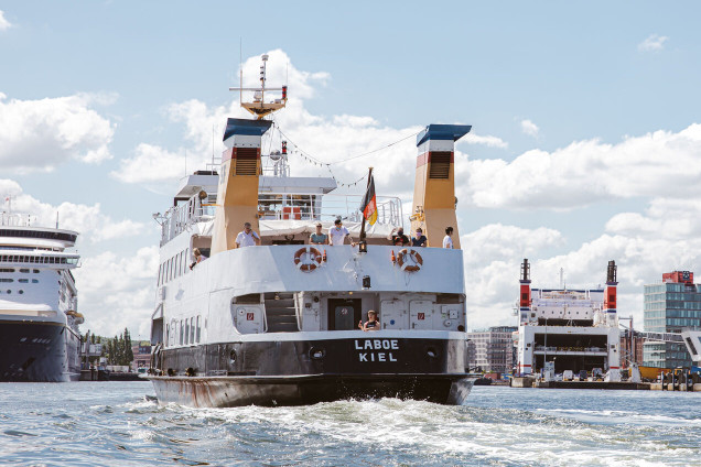 A ferry leavin Kiels harbour