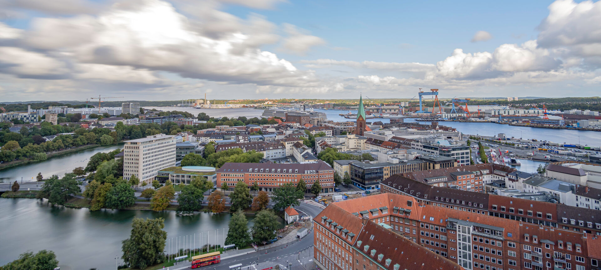 Stadt Kiel von oben