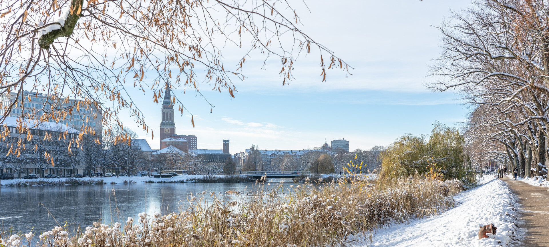 Stadt Kiel im Winter