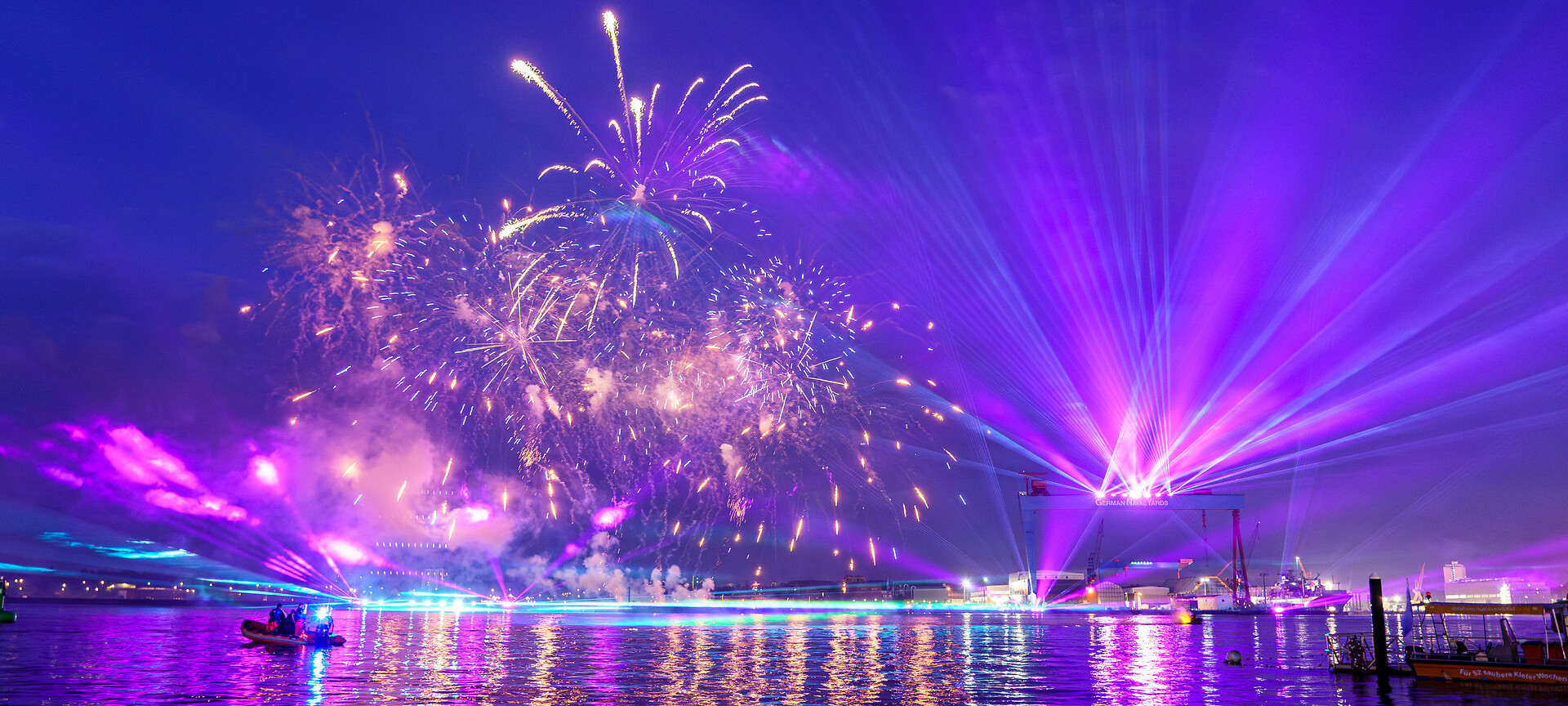 Feuerwerk über der Kieler Förde