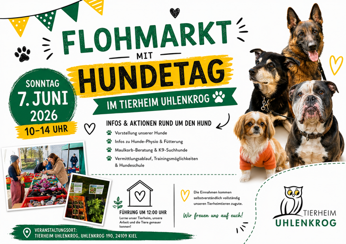 Flohmarkt mit Hundetag im Tierheim Uhlenkrog
