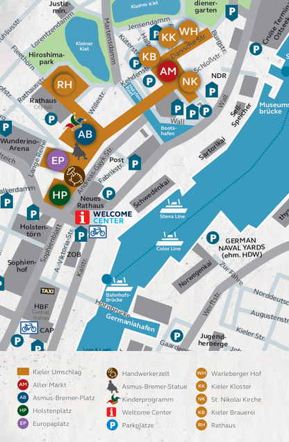 Lageplan Innenstadt Kieler Umschlag