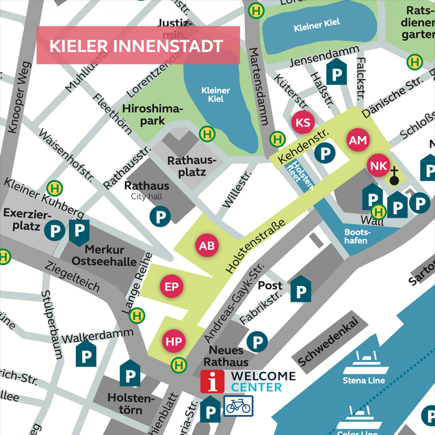 Karte Kieler Innenstadt